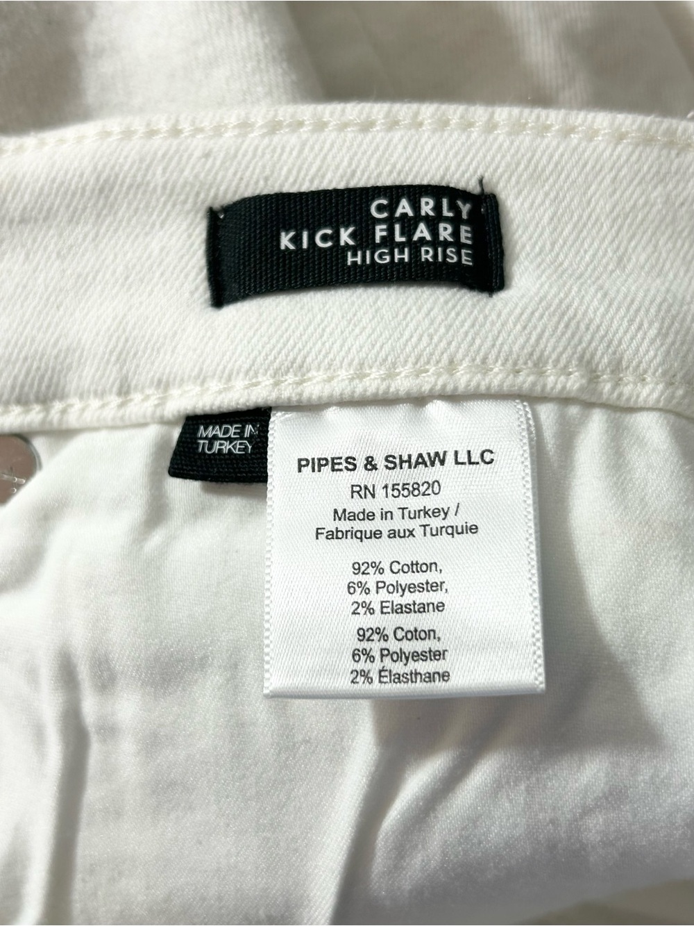 Veronica Beard Carly Kick Flare White Jeans Size 28 High Rise Raw Hem Vacation - Picture 4 of 7